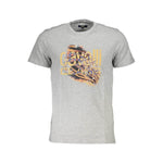Cavalli Class Brown Cotton Men T-Shirt CA-37266-L