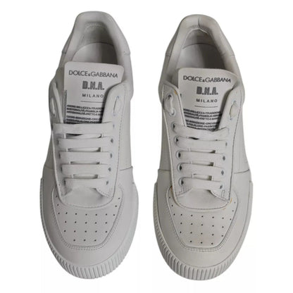 Dolce & Gabbana White Miami Leather Low Top Sneakers Shoes
