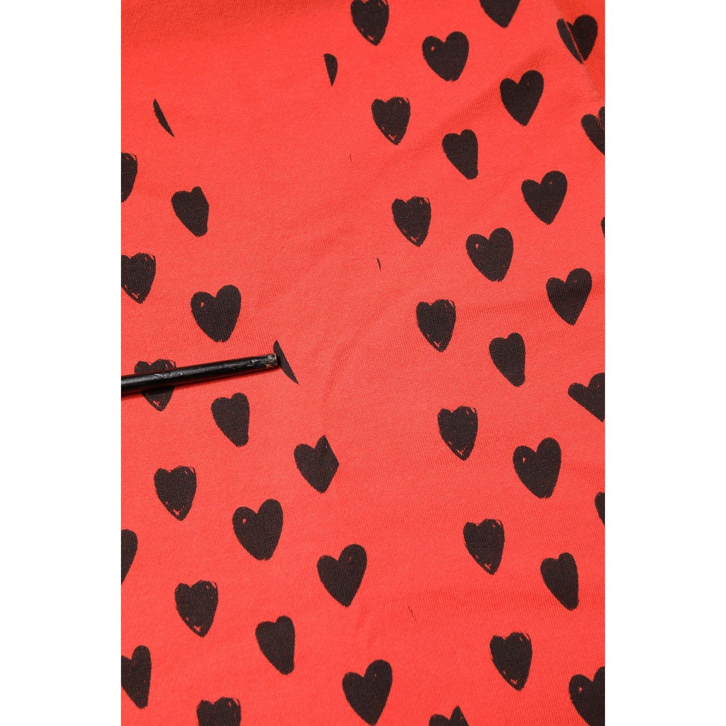 Dolce & Gabbana Red Cotton Sleeveless DG Heart Logo T-shirt