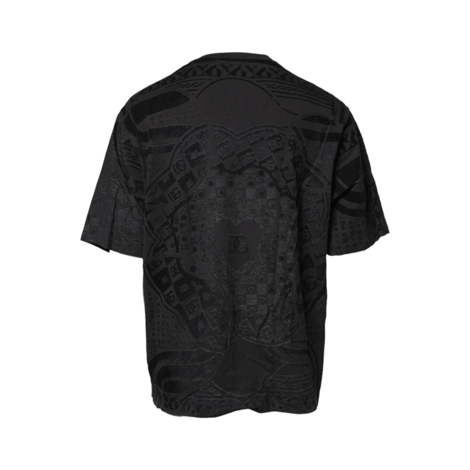 Dolce & Gabbana Black Cotton Bandana Logo Crew Neck T-shirt
