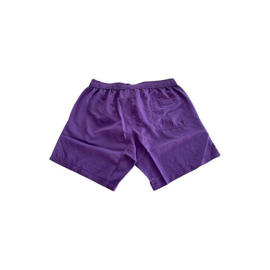 Trussardi Beachwear Purple Polyester Men Swim Short TR-24815-M