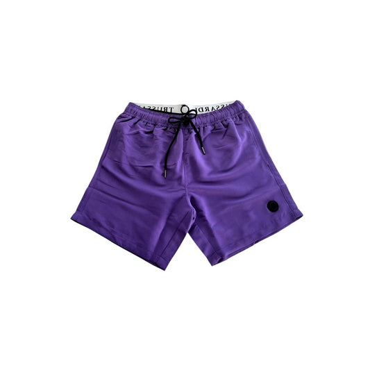 Trussardi Beachwear Purple Polyester Men's Swim Shorts