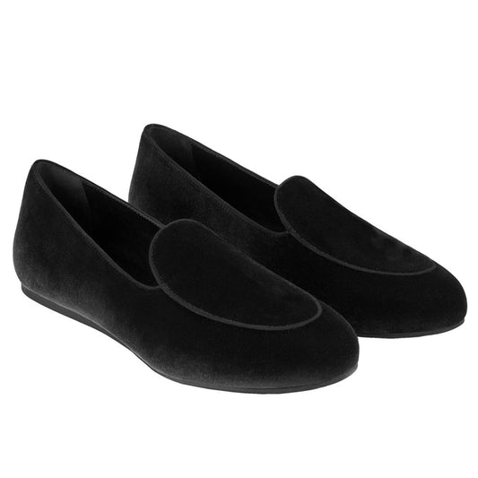Charles Philip Black Velvet Unisex Loafer CH-15377-EU39.5/US6.5