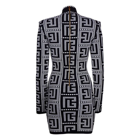 Balmain Black Viscose Dress BA-15394-IT38|XS