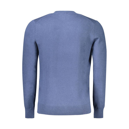 North Sails Blue Cotton Men Sweater - Back View