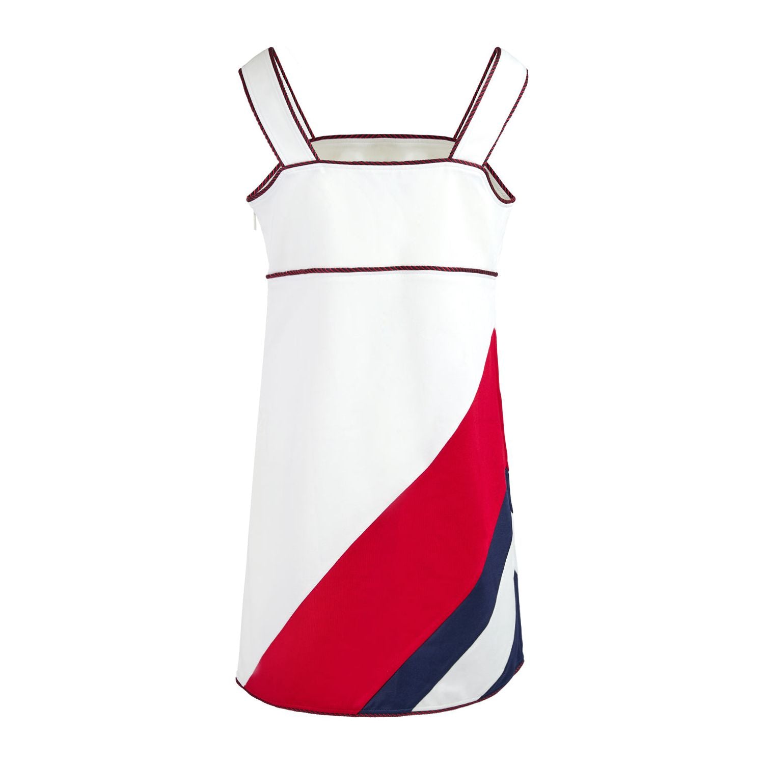 Front view with bag zipped and handles upright.