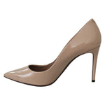 Dolce & Gabbana Beige Patent Leather Stiletto Heel Pumps LA7723-36.5