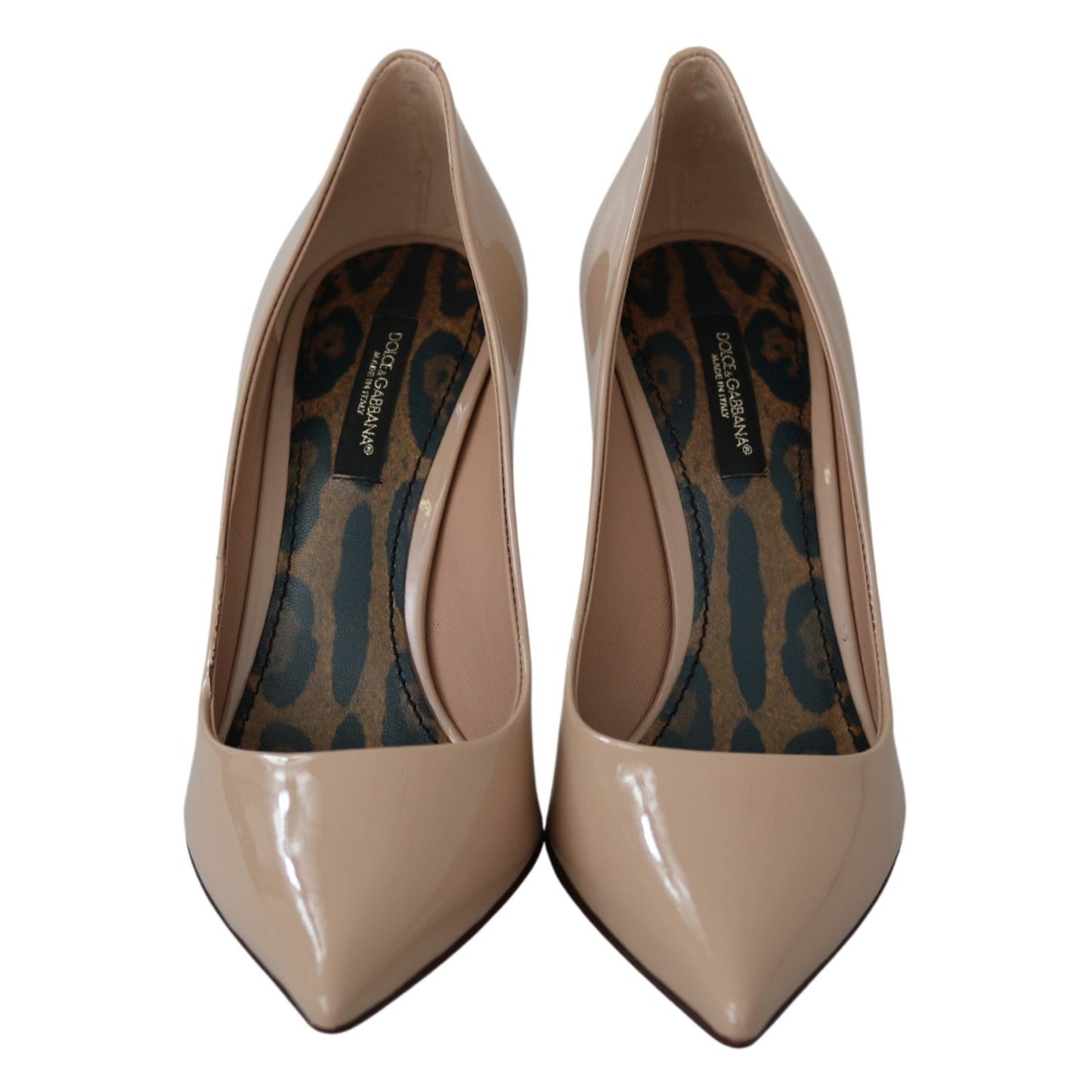 Dolce & Gabbana Beige Patent Leather Stiletto Heel Pumps LA7723-36.5