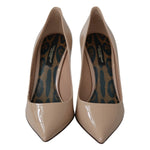 Dolce & Gabbana Beige Patent Leather Stiletto Heel Pumps LA7723-36.5