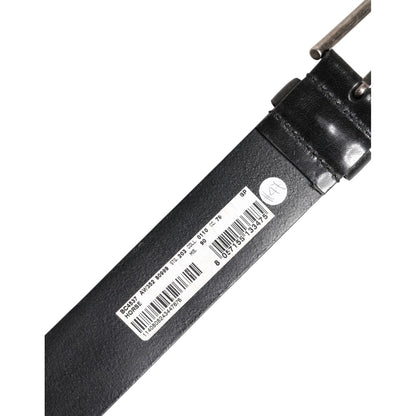 Dolce & Gabbana Black Classic Leather Metal Buckle Belt