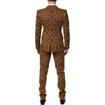 Dolce & Gabbana Brown Floral Jacquard SICILIA 2 Piece Suit KOS2321-48