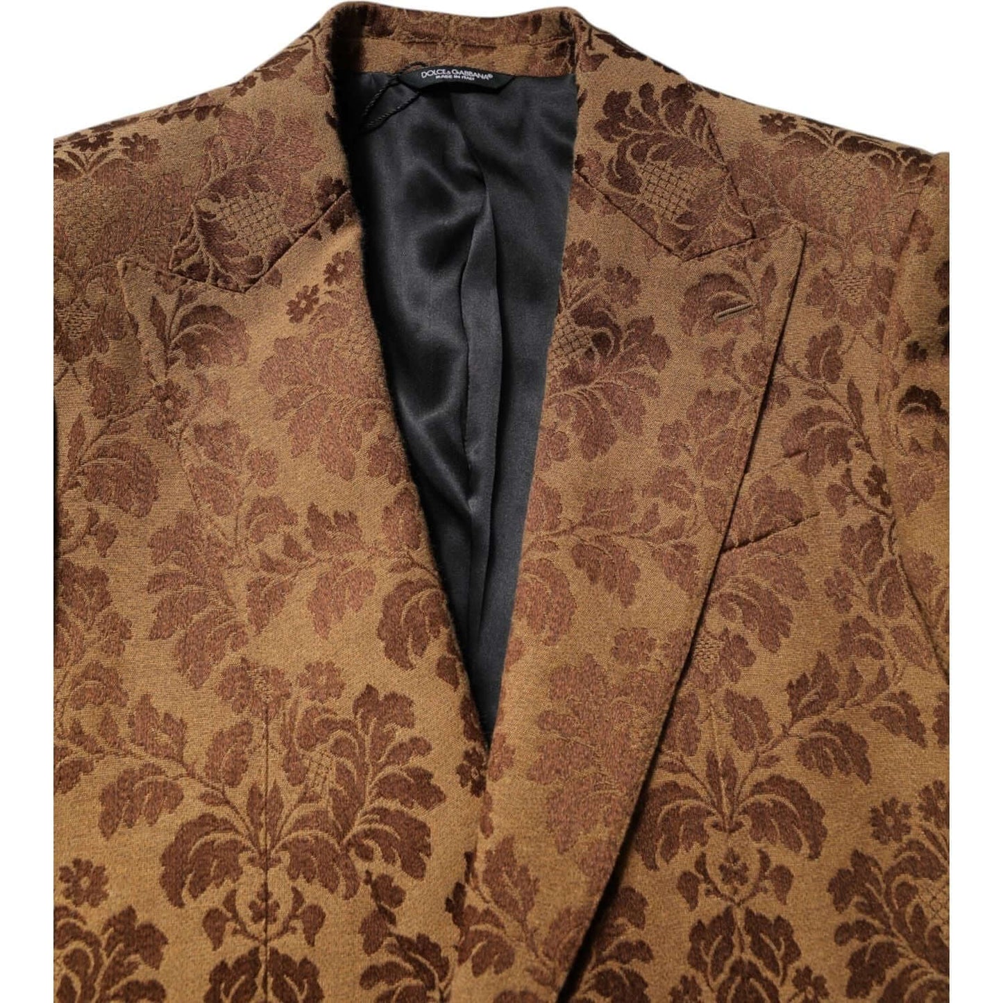 Dolce & Gabbana Brown Floral Jacquard SICILIA 2 Piece Suit KOS2321-48