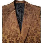 Dolce & Gabbana Brown Floral Jacquard SICILIA 2 Piece Suit KOS2321-48