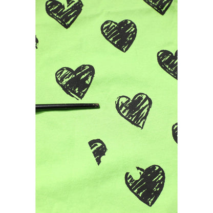 Dolce & Gabbana Green Heart Print Cotton Crew Neck T-shirt