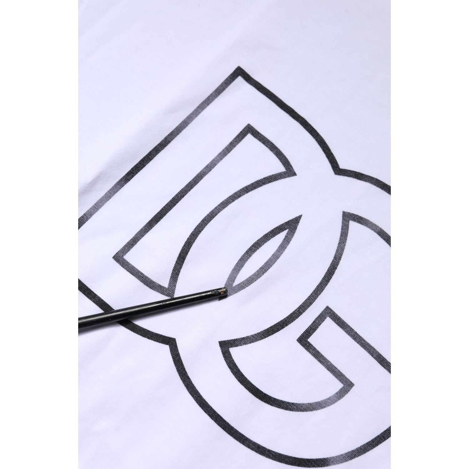 Dolce & Gabbana White DG Logo Print Short Sleeves T-shirt