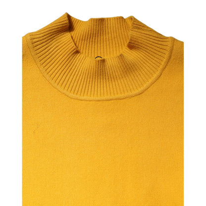 SIGNS Yellow Stripe Long Sleeve Overcoat Pullover Sweater