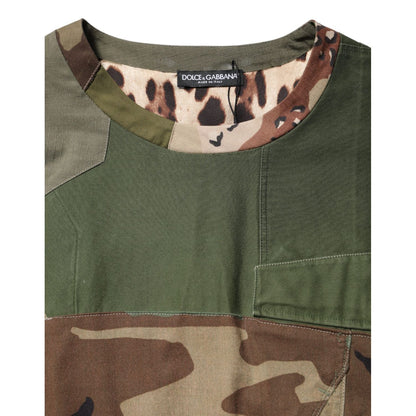 Dolce & Gabbana Multicolor Camouflage Oversized Top T-shirt