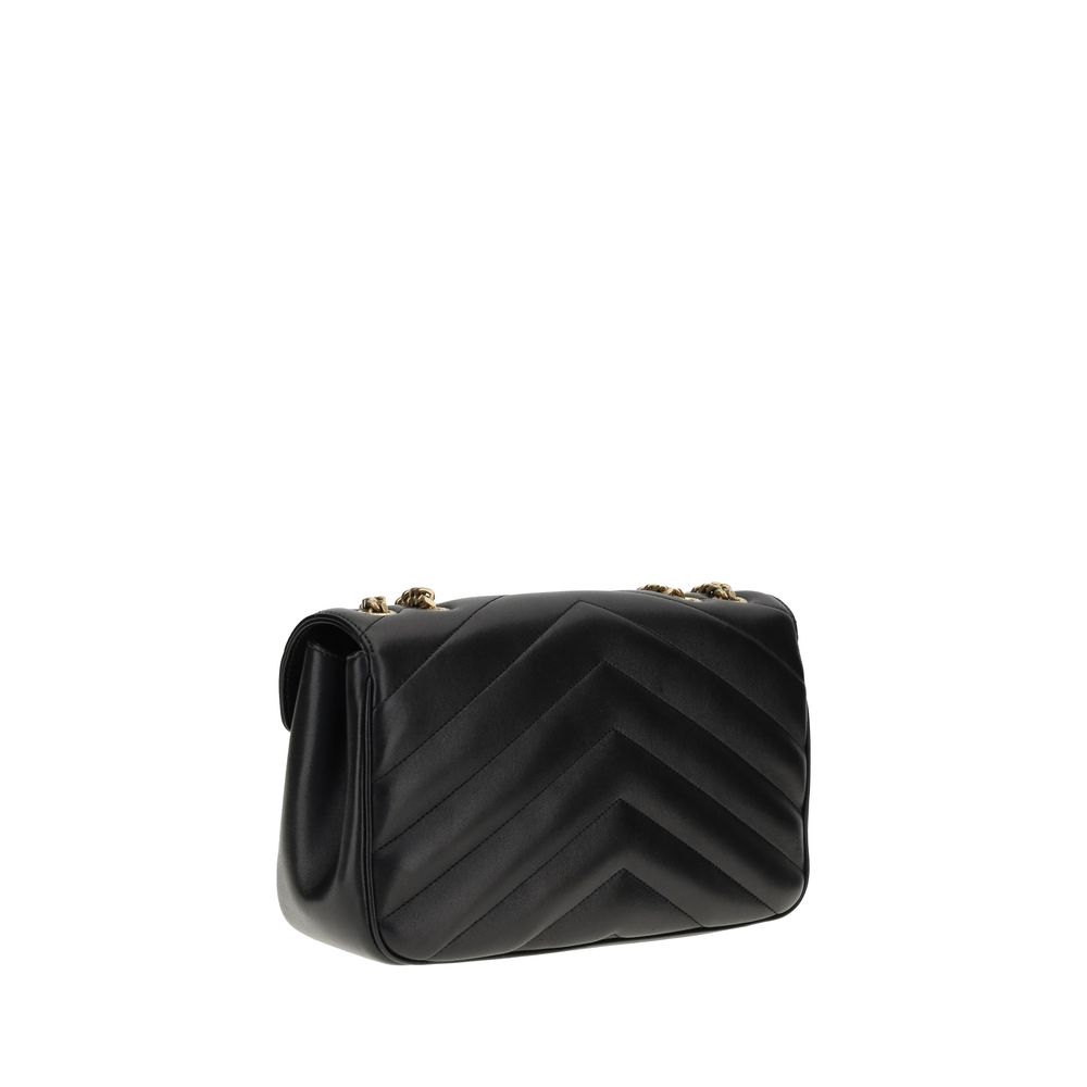 Saint Laurent Black Calf Leather Bos Taurus Shoulder Bag