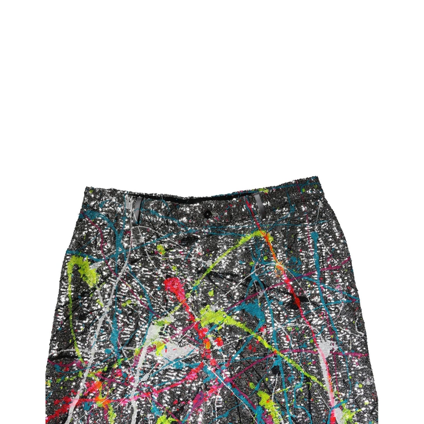 Dolce & Gabbana Multicolor Sequined Embellished Pants