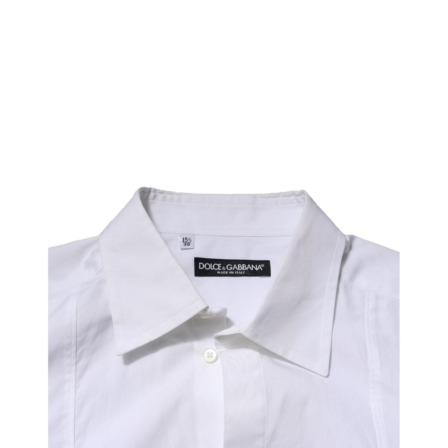 Dolce & Gabbana White Poplin Cotton Formal Men Dress Shirt