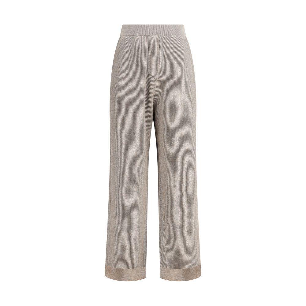 Brunello Cucinelli Ribbed lurex Pants BR-MAZ260299PCXB87-S