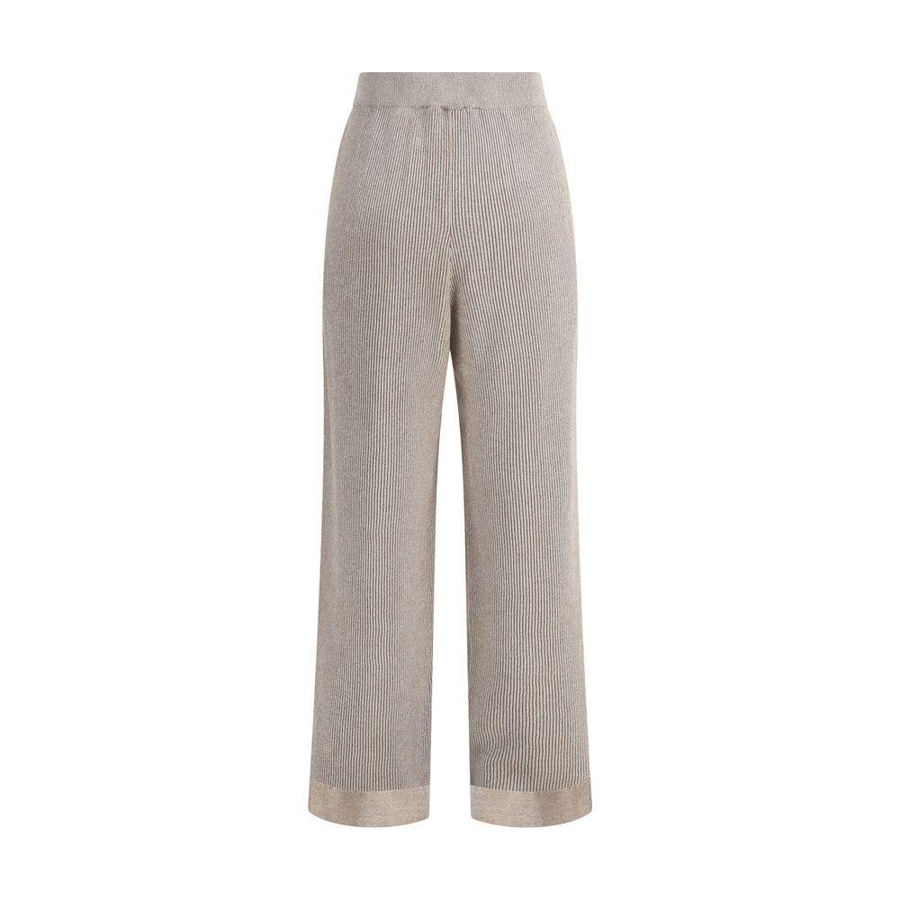 Brunello Cucinelli Ribbed lurex Pants BR-MAZ260299PCXB87-S