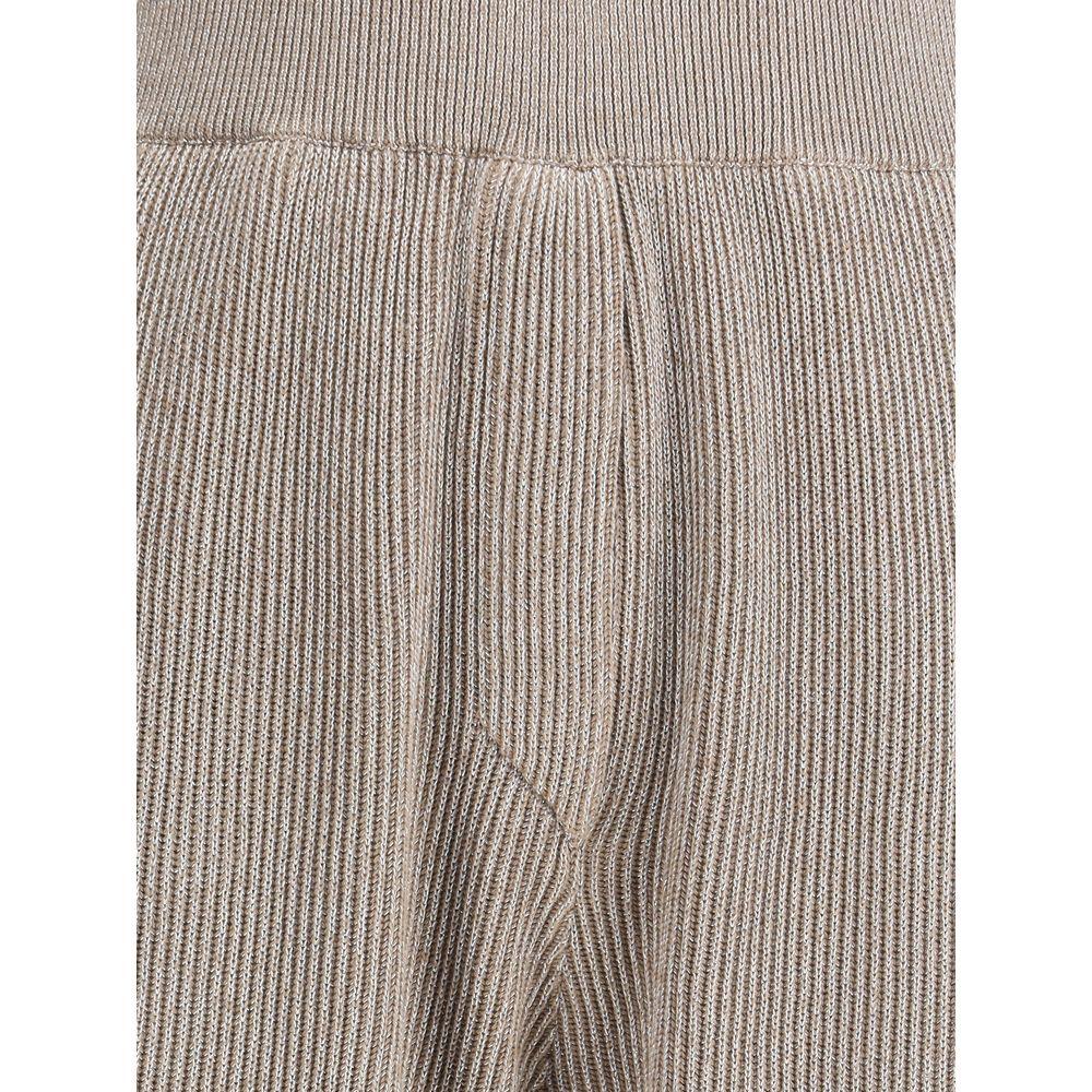 Brunello Cucinelli Ribbed lurex Pants BR-MAZ260299PCXB87-S