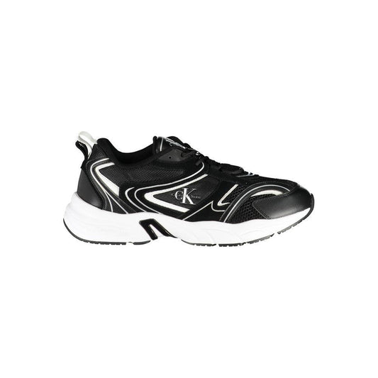 Calvin Klein Sleek Black Lace-Up Sneakers with Contrast Details CA-25011-EU40/US7