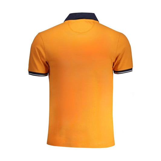 La Martina Orange Cotton Polo Shirt LA-30440-S