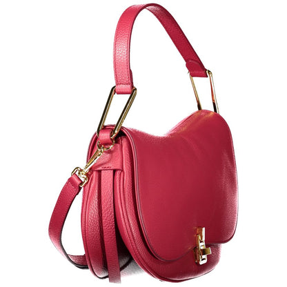 Coccinelle Red Leather Women Handbag featuring elegant design, Italian craftsmanship, shoulder handle and secure closure.