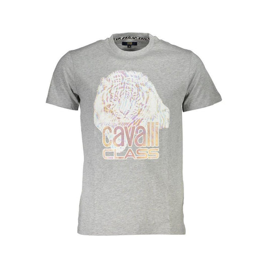 Cavalli Class Brown Cotton Men T-Shirt