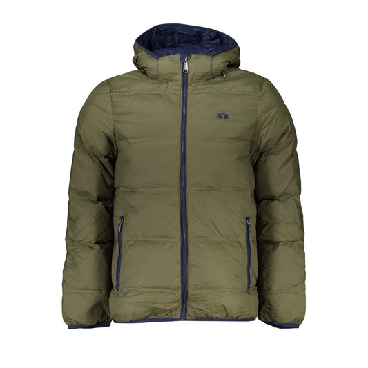 La Martina Elegant Green Hooded Jacket with Contrast Details 1728,67403481248,Clothing,Green,Jackets - Men - Clothing,L,La Martina,M,Men,Men - Clothing,New with tags,S,XL,XXL La Martina LA-27034-S
