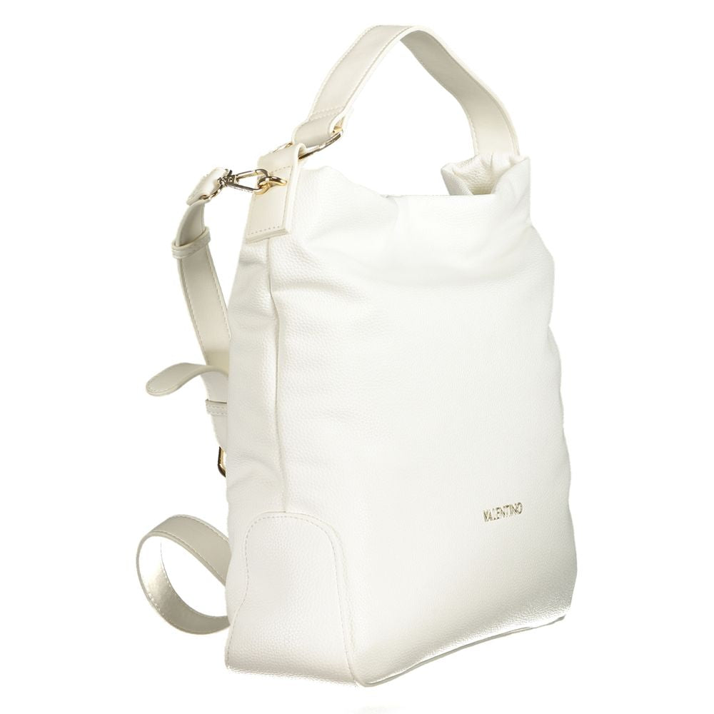 Mario Valentino White Polyethylene Women Handbag with adjustable strap and eco-friendly design
