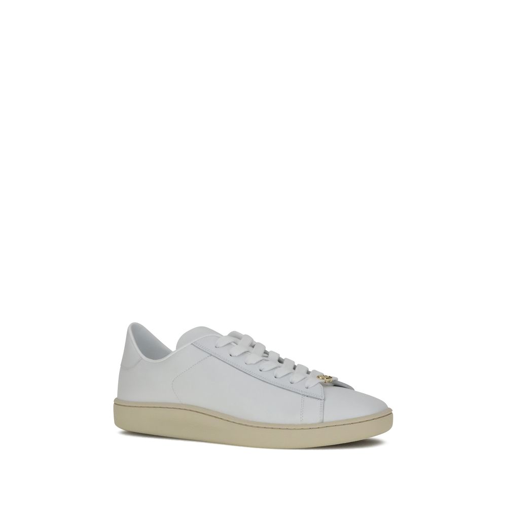 Valentino Garavani White Calf Leather Bos Taurus Low Top Sneakers