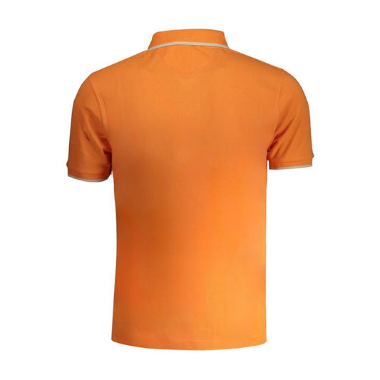 La Martina Orange Cotton Polo Shirt LA-30453-S