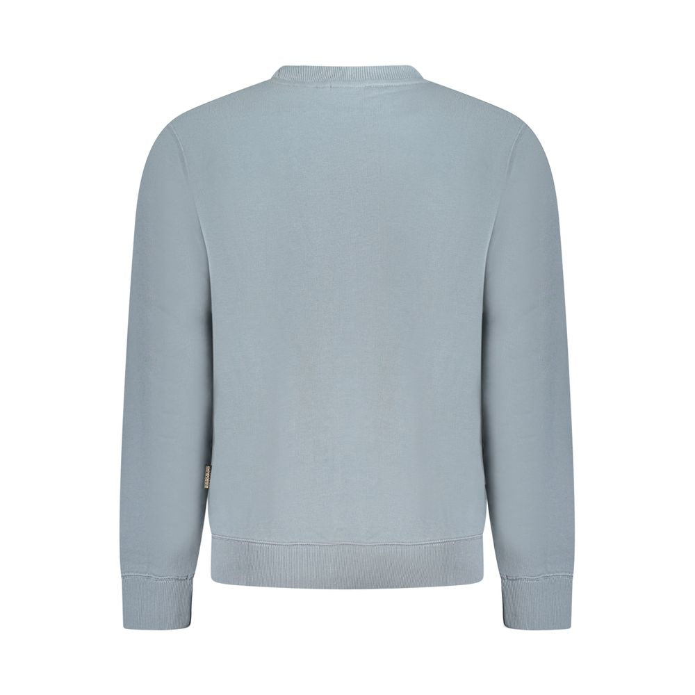 Back view of Napapijri Gray Cotton Men Sweater