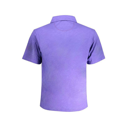 La Martina Purple Cotton Polo Shirt LA-30452-S