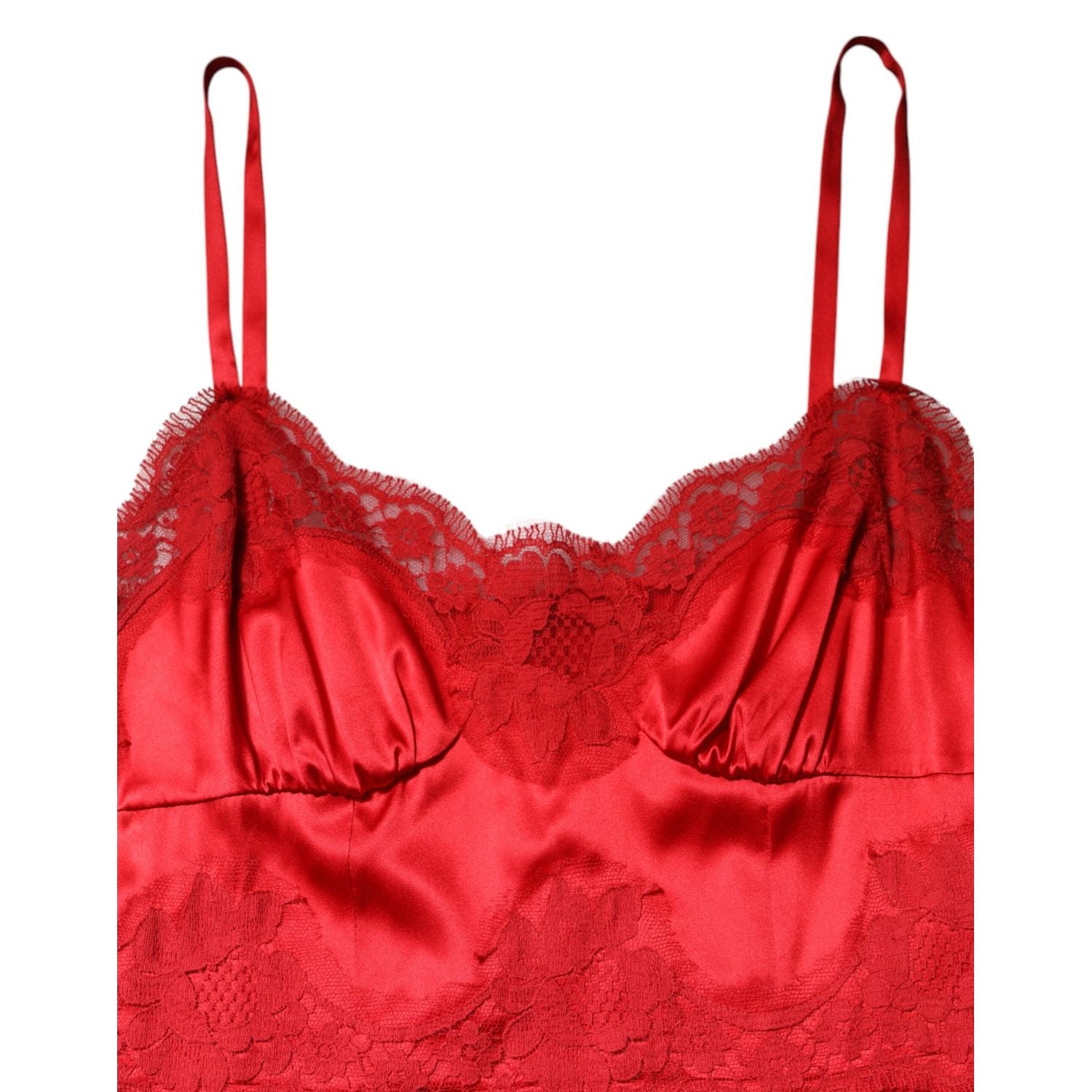 Dolce & Gabbana Red Silk Sleeveless Maxi Long Dress