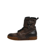 Dolce & Gabbana Brown Horse Leather Mid Calf Boots Shoes MV7413-44