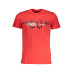 Cavalli Class Red Cotton T-Shirt CA-28584-L