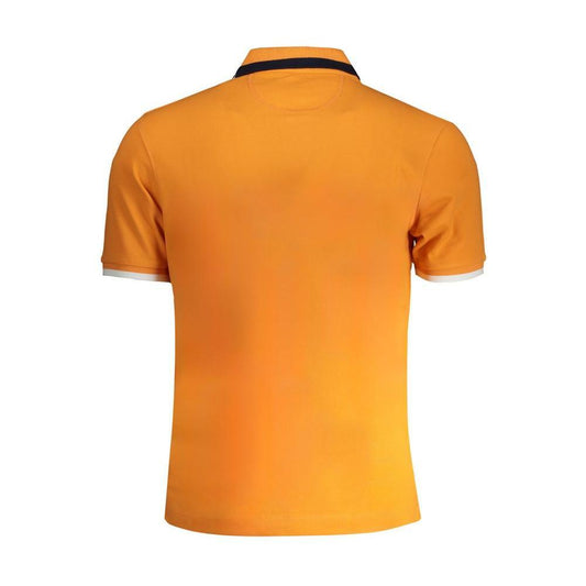 La Martina Orange Cotton Polo Shirt LA-30448-S