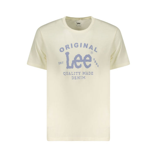 Lee Beige Cotton Men T-Shirt LE-35374-L