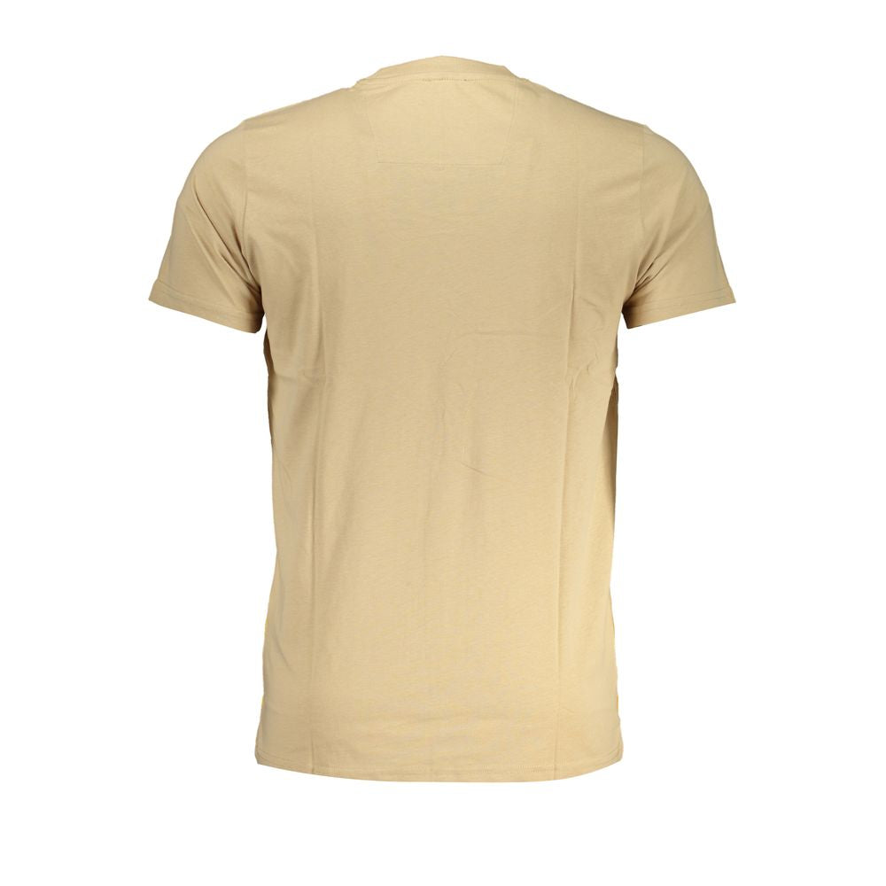Cavalli Class Beige Cotton Men T-Shirt