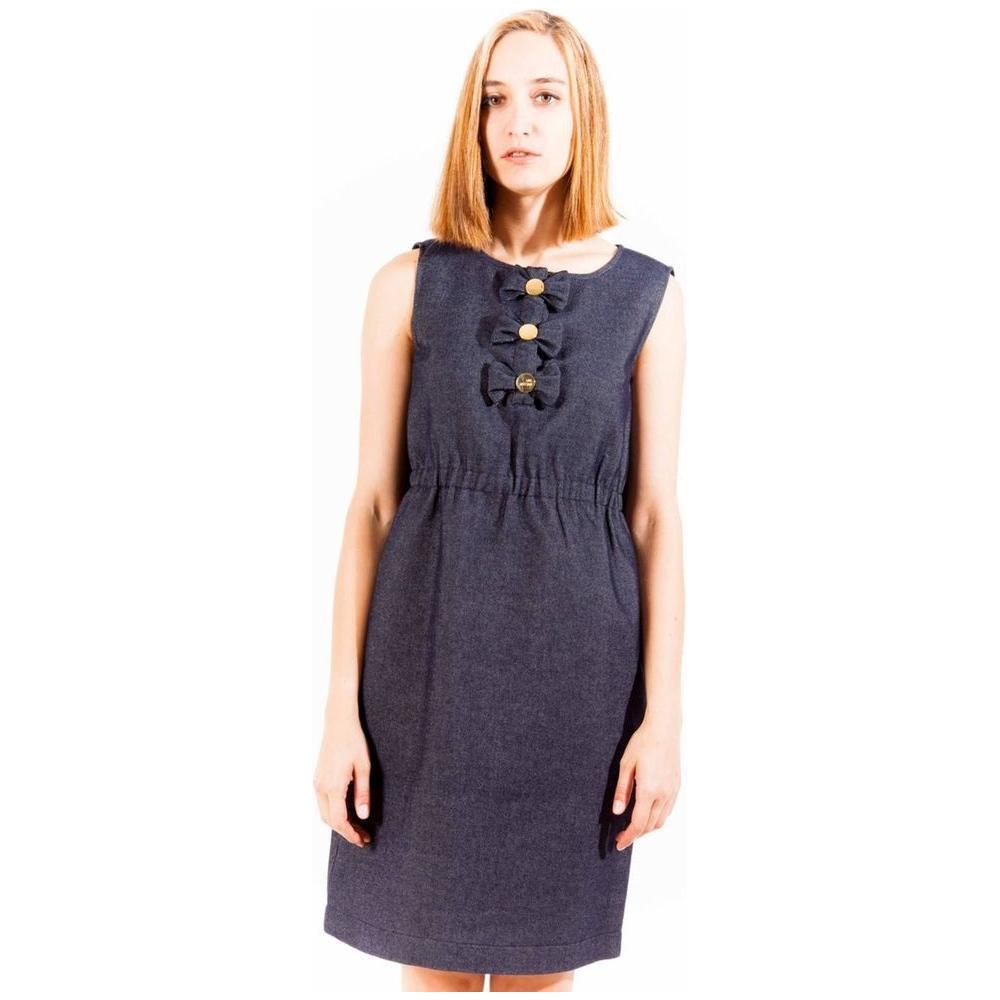 Love Moschino Blue Cotton Women Dress LO-1135-42