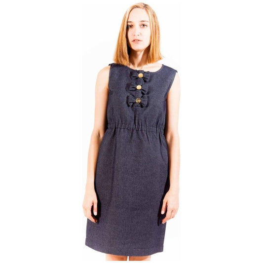 Love Moschino Blue Cotton Women Dress LO-1135-42