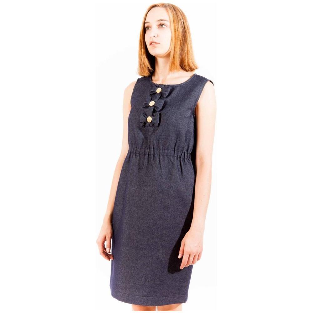 Love Moschino Blue Cotton Women Dress LO-1135-42