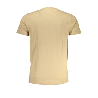 Cavalli Class Beige Cotton Men T-Shirt