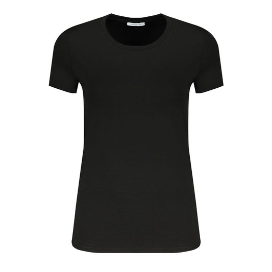 Patrizia Pepe Black Elastane Tops & T-Shirt PA-29160-XS