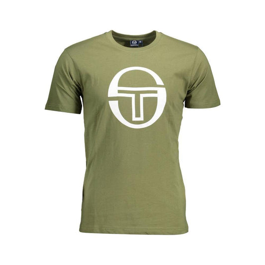Sergio Tacchini Green Cotton Men T-Shirt