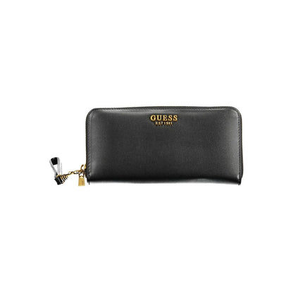 Guess Jeans Black Polyethylene Women Wallet with zip closure and stylish design